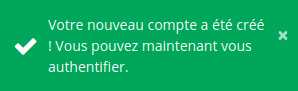 Compte créé