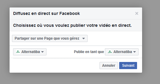 Diffusez en direct sur Facebook